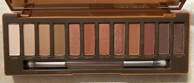 Urban Decay Naked HEAT Eyeshadow Palette Full Size Double Ended Brush NEW