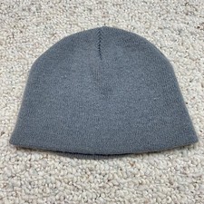 Childrens Unisex Beanie One Size Light Gray Tight Knit Stretch Minimalist