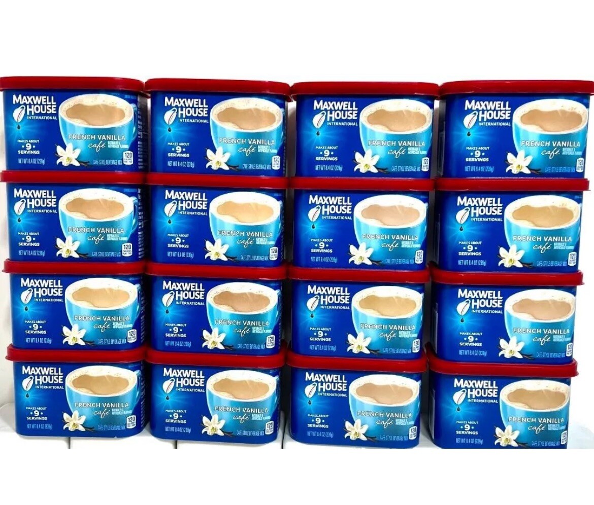 Maxwell House International French Vanilla Latte Cafe 8.4 oz ( Pack of 16 )