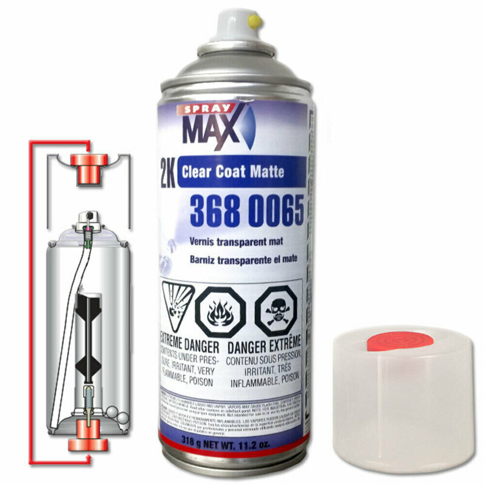 SprayMax 2K Matte Clear Coat, 3680065, Aerosol