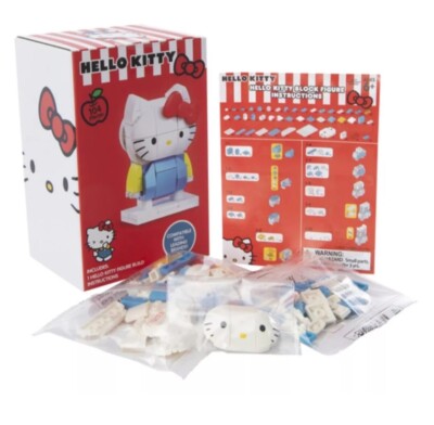 Sanrio Hello Kitty & Pompompurin Block Figures ~Set Of 2 Brand New
