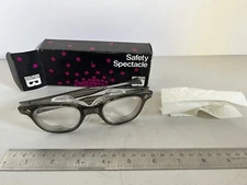 Vintage New NOS Bouton Safety Glasses Side Shield U Fit Glass 5949U Made in USA