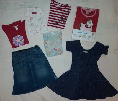Großes Set Kleidung Mädchen Gr. 140 Shirts Kleid H&M Hello Kitty