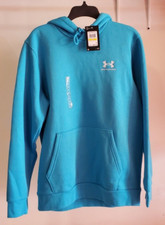 NWT Under Armour Men's Fleece Hoodie Sweatshirt Pockets Blue Size M QQ23