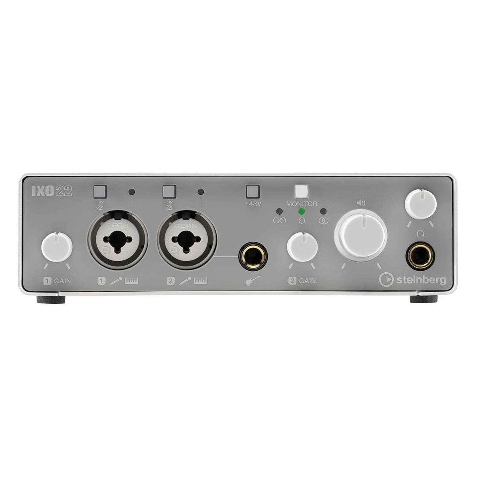 Steinberg IXO22 2x2 USB-C Audio Interface With Cubase Software (White) - Image 2 of 4