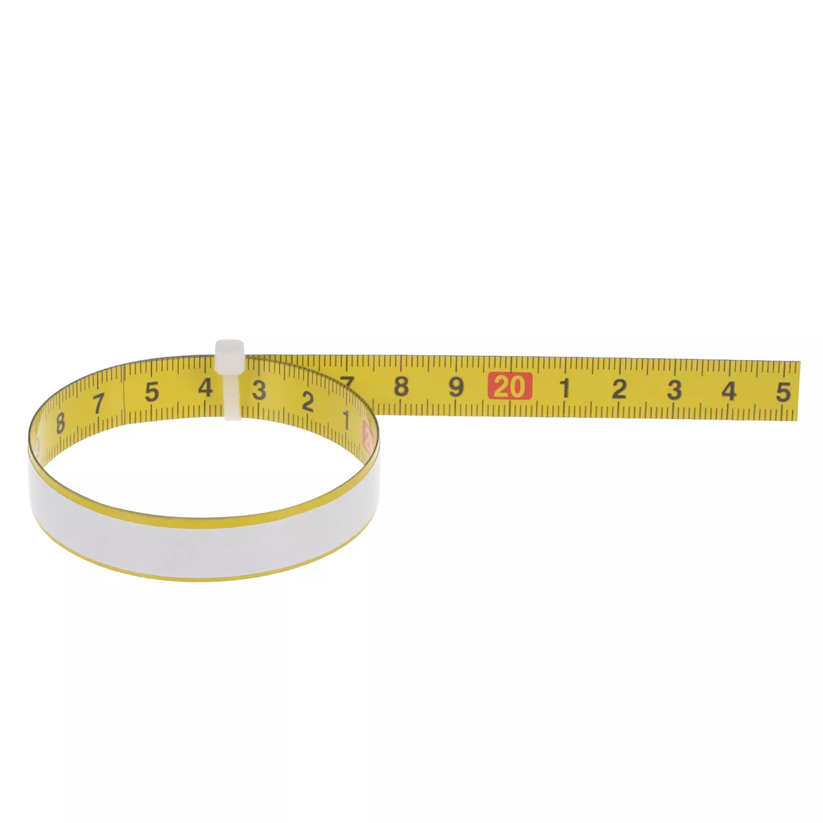 Self Adhesive Tape Measure 50cm Start from Middle Steel Ruler Tape, Yellow