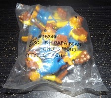 Vintage 1980s Applause Berenstain Bears Papa Bear w/Axe sealed set of 6