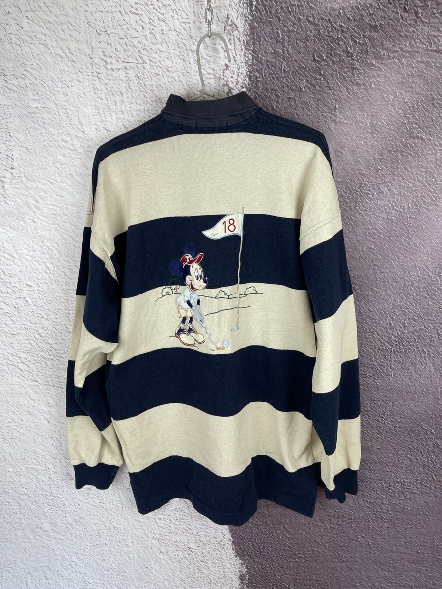 Donaldson Mickey Mouse vintage big logo Disney rugby ls polo | eBay
