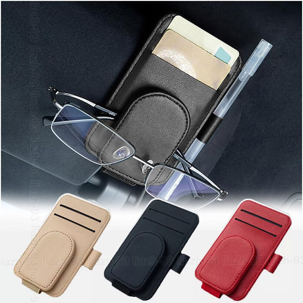 1P Magnetic Car Sun Visor Glasses Clip Sunglasses Card Ticket Holder Accessories