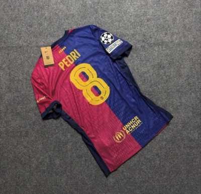 Barcelona #8 Pedri 2024/25 Player Version UCL Patchs Jersey Size XL NWT