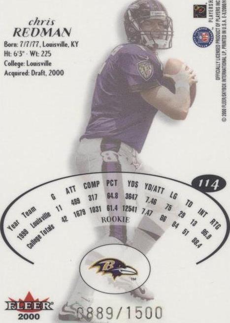 2000 EX Chris Redman #114 for sale | eBay