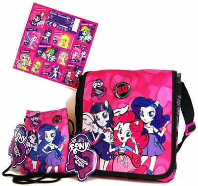 3 tlg My Little Pony - Equestria Girls - Super Set - Umhängetasche & Brustbeutel