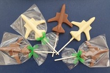 BELGIAN CHOCOLATE AEROPLANE/AVIATION LOLLIPOP - BIRTHDAY - PARTY BAG FILLERS