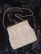 Vintage Mid Century Magid Beaded Handbag Made in Hong Kong  1940's