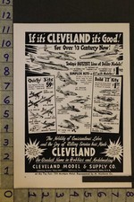 1953 TOY AD AVIATION AIRPLANE MODEL CLEVELAND HOBBY SUPPLY MILITARY JET TA09