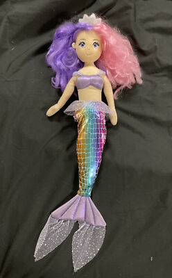 Aurora Mermaid Plush Stuffed Doll by Aurora Purple & Pink Hair