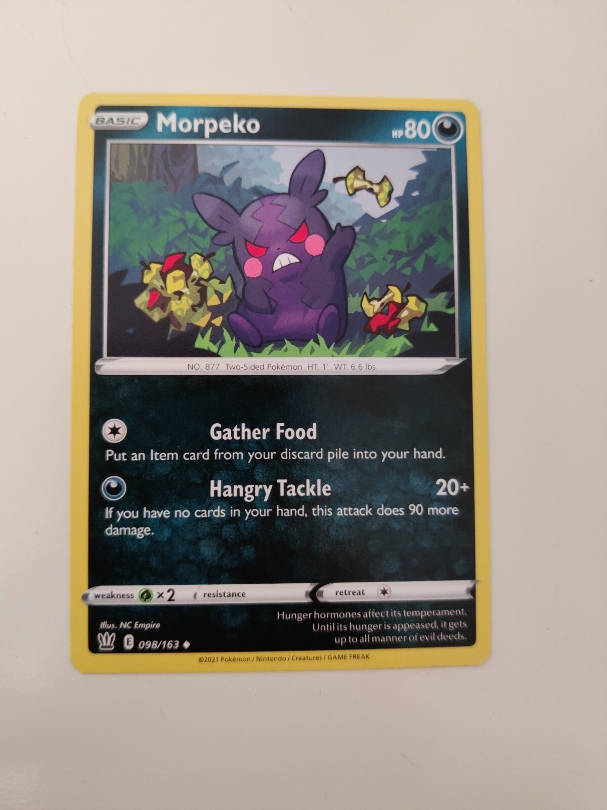 Morpeko #98/163 SWSH Battle Styles Uncommon  Pokemon Card