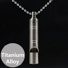 TC4 Titanium Keychain Outdoor Safety Whistle Camping Travel Survival EDC Tool