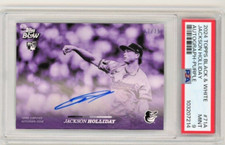 2024 Topps Black & White Purple Autograph /25 #71-A Jackson Holliday PSA 9 MINT