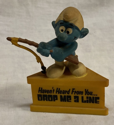 1970s Schleich SMURF-A-GRAM Vintage Figurine Peyo WALLACE BERRIE