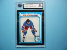1979/80 TOPPS NHL HOCKEY CARD #195 STEVE VICKERS KSA 10 GEM MINT SHARP!! TOPPS