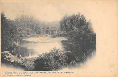 Postcard SPAIN BALNEARIO DE SOLARES SANTANDER UN RINCON DEL RIO MIERA