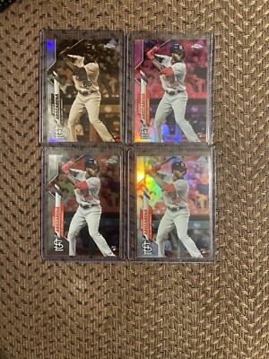 2020 Topps Chrome Randy Arozarena Base,Sepia,pink,Rainbow￼ 4 Card Lot