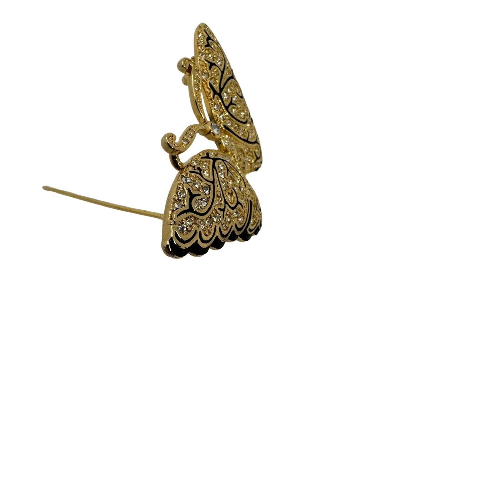 Napier Clear Rhinestones Butterfly Brooch Vintage… - image 3