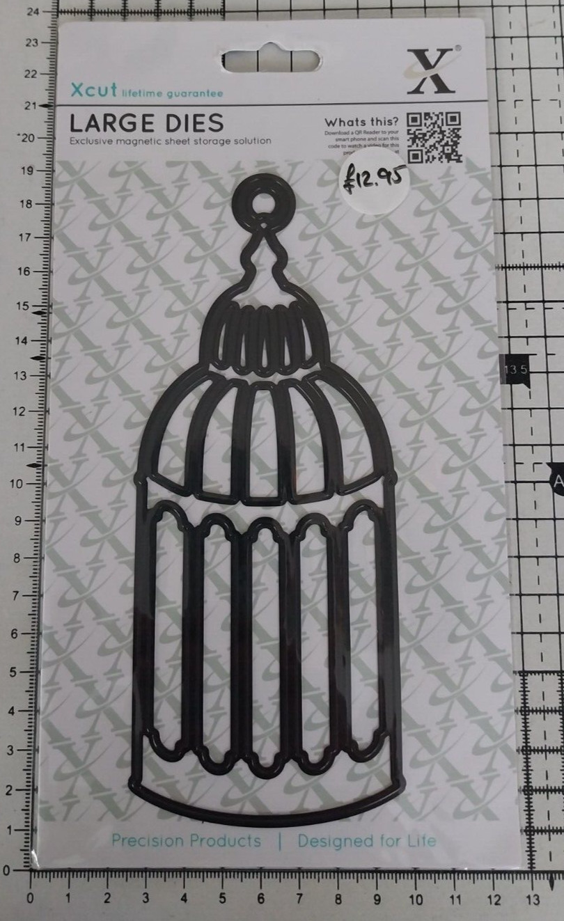 Xcut Large Dies - Bird Cage Design 1-Piece Metal Cutting Set for Cardmaking