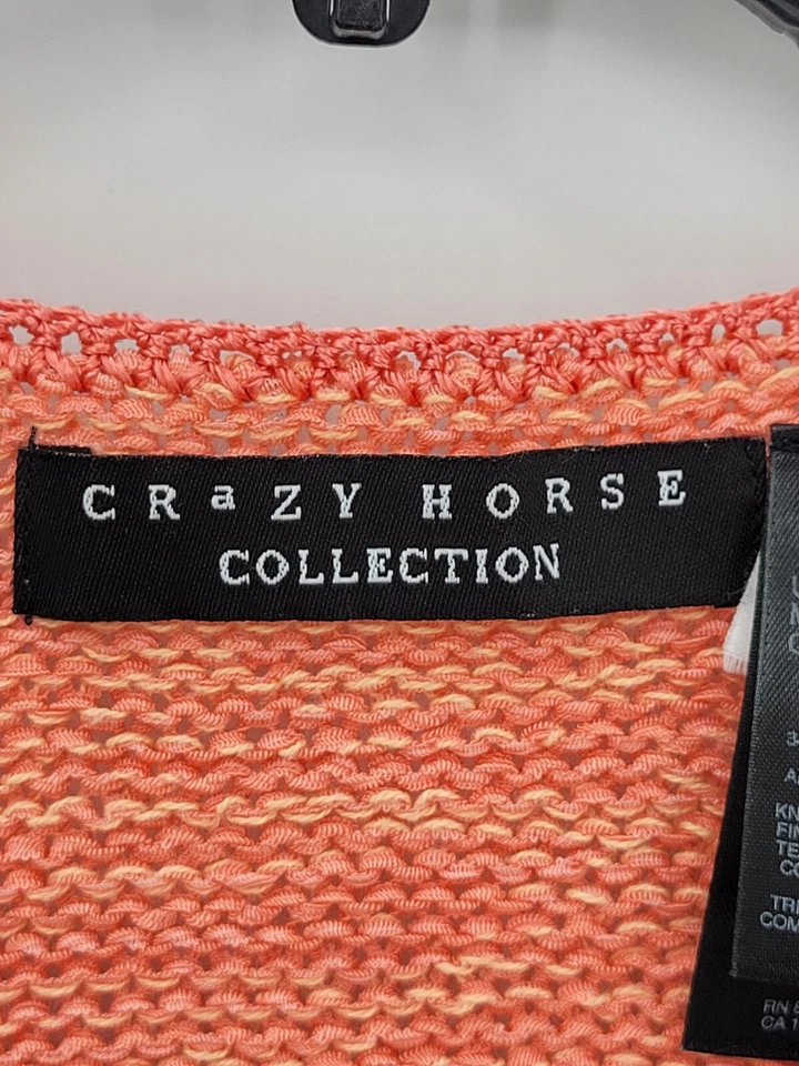 Cardigã Crazy Horse Collection suéter feminino XL botão para cima robusto boho - Imagem 3 de 4