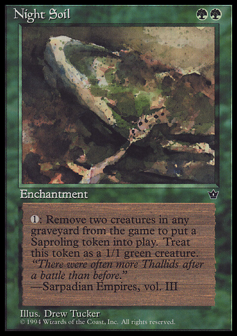 Magic the Gathering MTG Night Soil (71c) Fallen Empires   LP