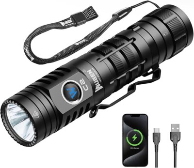 WUBEN C2 Taschenlampe LED Aufladbar, 2000 Lumen Extrem Hell Taschenlampe