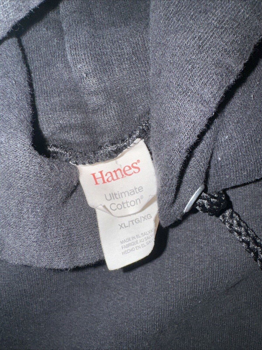 Vintage Hanes Hoodie Black Sweater 27x25 Pull Over XL | eBay
