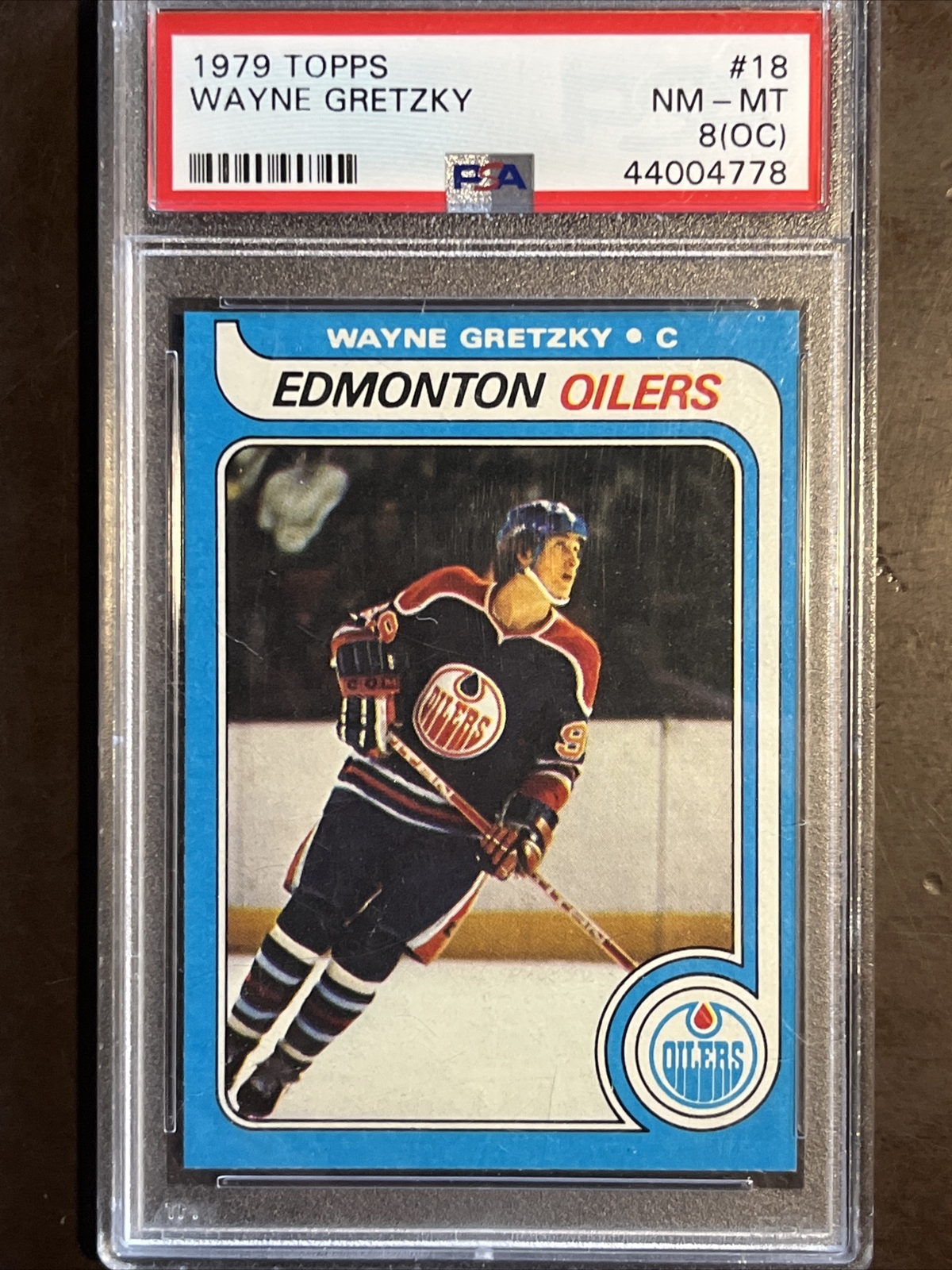 1979 Topps #18 Wayne Gretzky RC Rookie PSA 8 (OC)