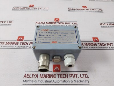 IPH MAS 2600-G30-25-0/1P Two Wire Transmitter 94V-0 45 MA 4-20 MA WL202 PT 100