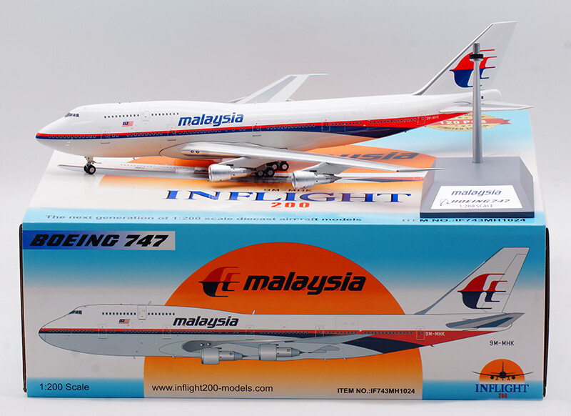 Inflight 1:200 マレーシア航空 B747-300 9M-MHK 1:200 InFlight Malaysia BOEING 747-300 Passenger Airplane Diecast
