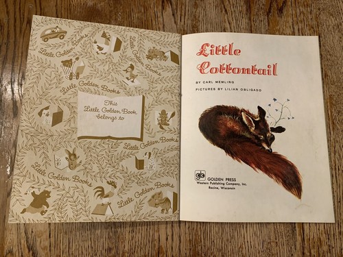 Vintage 1975 Little Cottontail Little Golden Book Carl Memling Lillian Obligado - Picture 3 of 12