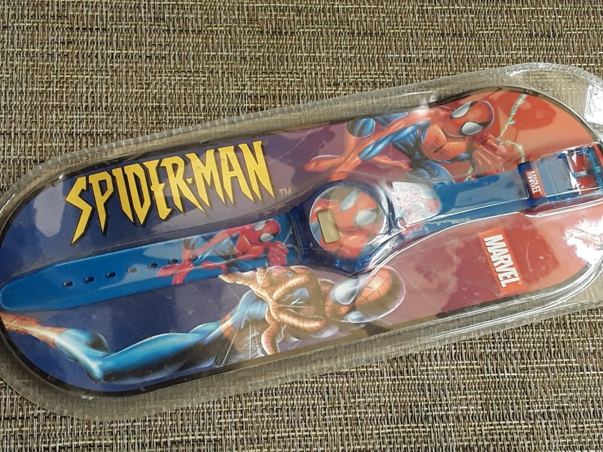 スパイダーマン 2003.MARVEL Vintage collectible 2003 Marvel Spiderman Digital Watch in package