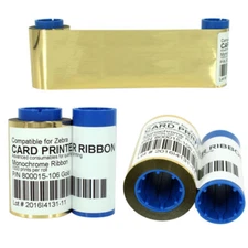 Ribbon,Gld, for Zebra/Eltron ID Card Printer 800015-106 P300 P310i P320i P330i