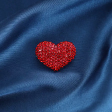 Mother's Day New Red Love Heart Shape Brooch Women Brooch Pin Jewelry Gift