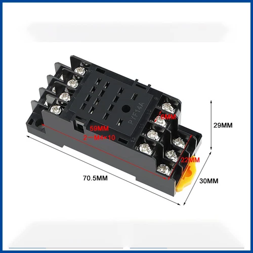 Socket Relay Base For PYF08A PTF08A PF085A 6 Pin 8 Pin 11 Pin 14 Pin -All Size - Picture 10 of 23