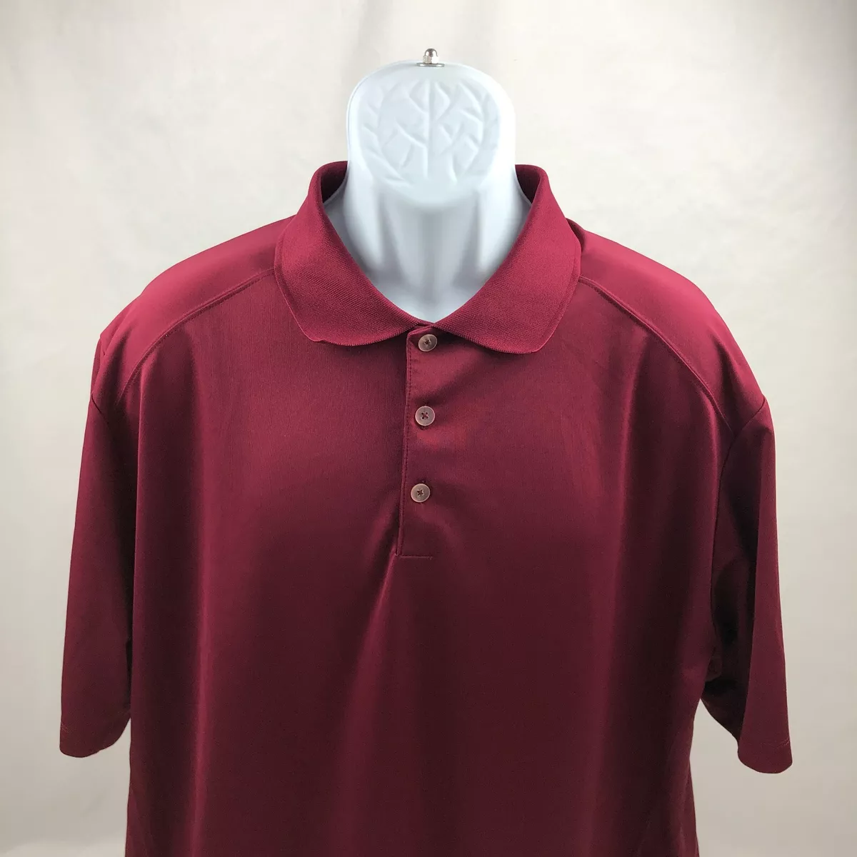 Maroon dri top fit polo
