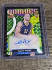 2024 Topps Finest #RFA-IW - ISAIAH WONG AUTOGRAPH CARD / BLACK/GREEN GEO / 25