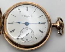 Vintage 1903 Elgin 16s 15J Model 6 Grade 220 Gold Filled Hunter Pocket Watch