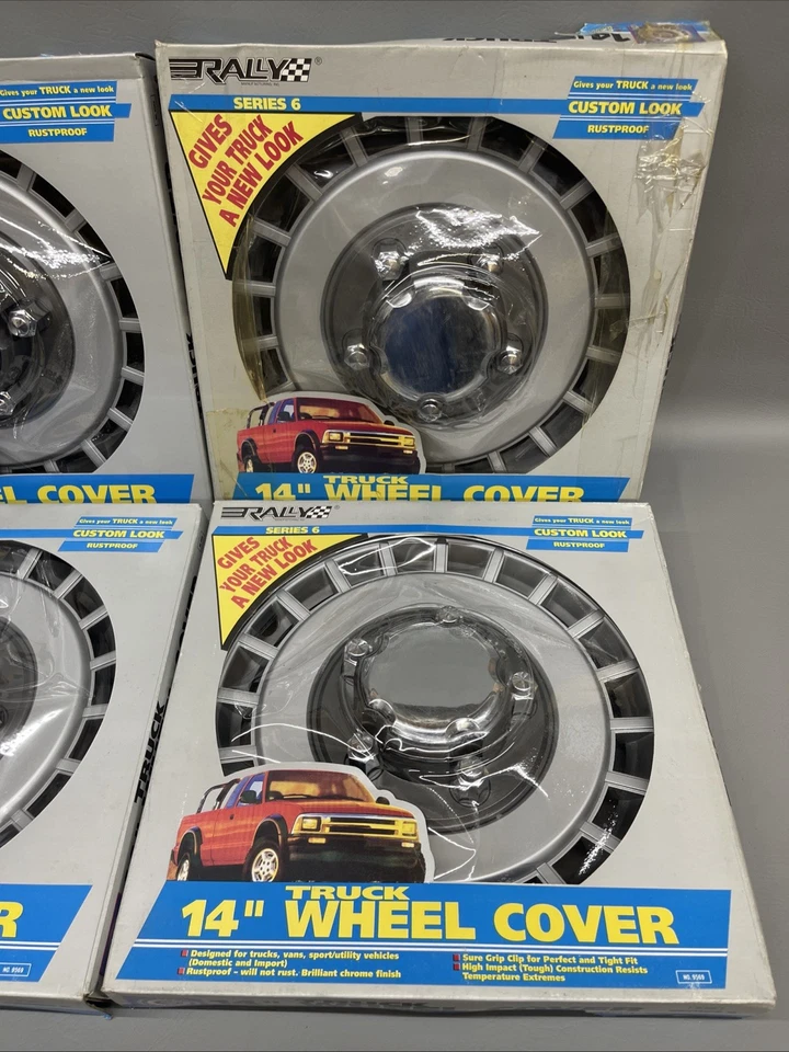 Juego de 4 cubiertas de rueda NORS 14 pulgadas Ford F100 F150 Bronco (LEER) Foto 3 de 4