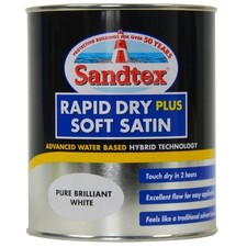 Sandtex Rapid Dry Gloss Satin Plus High ALL Colours 750ml 2.5L Tins Wood Paint