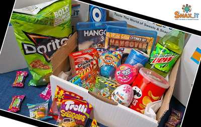 SNAX_IT Movie Night Box | Hangover 1 + 3 Blu-ray Set Comedy + Snack Mix Pack