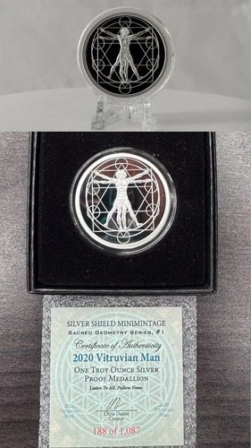 2020 Silver Shield Sacred Geometry Lot!  Rare Complete set 1-18 LOW COA 18oz Ag