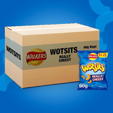 Walkers crisps Wotsits Really Cheesy Cheese Flavour Baked Snack 18x60g