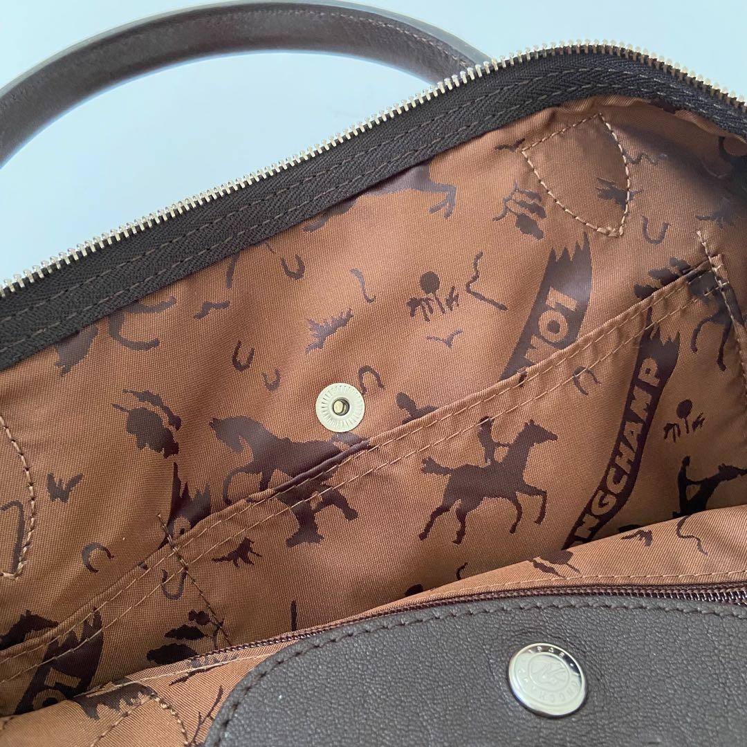 Longchamp Le Pliage Python Tote Bag Brown Leather… - image 19